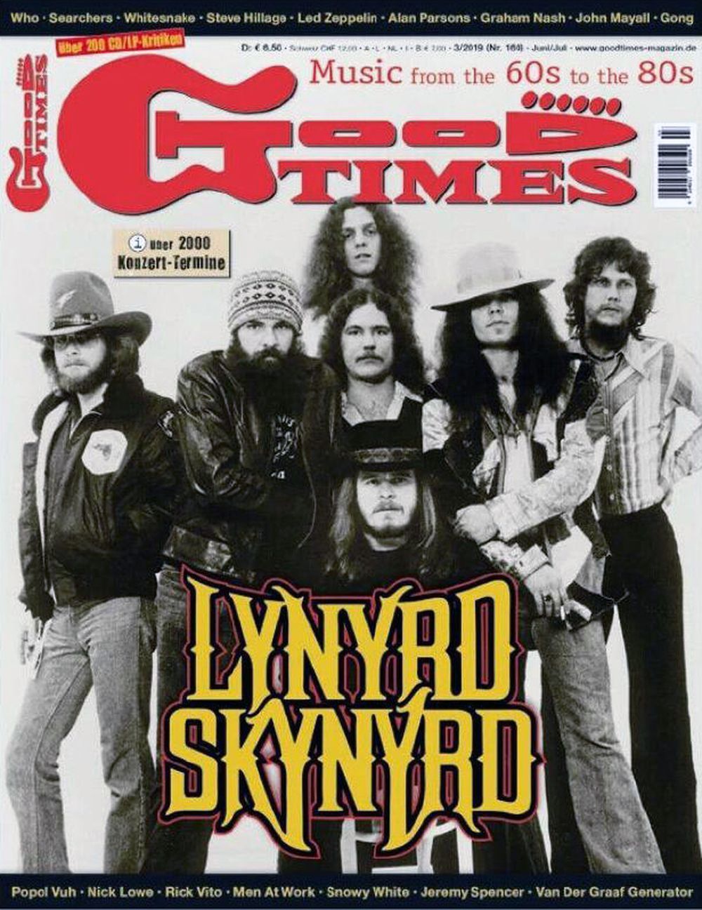 Good Times Magazin Deutschland 2019-03 Lynyrd Skynyrd Popul Vuh Nick Lowe Rick Vito Men At Work