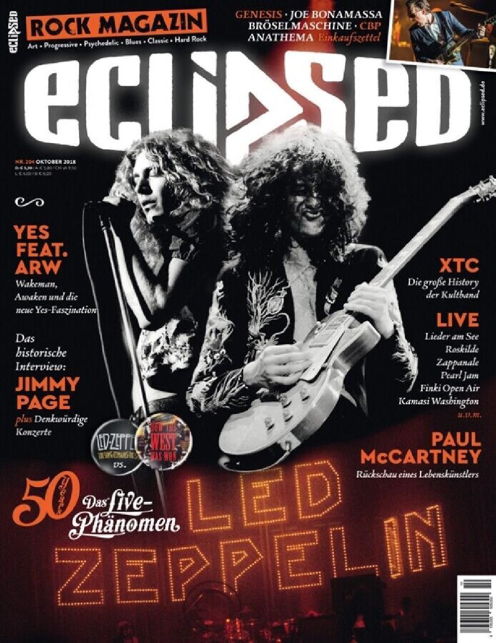 Eclipsed Magazin Deutschland 2018 #204 Led Zeppelin XTC Paul McCartney Yes