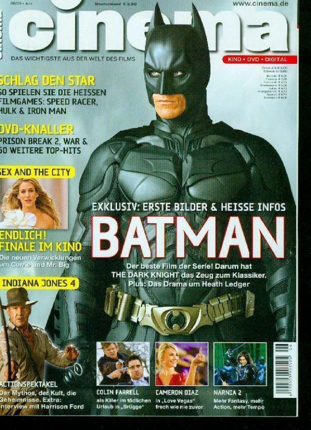 Cinema Magazin Deutschland 2008-06 Batman Indiana Jones Cameron Diaz