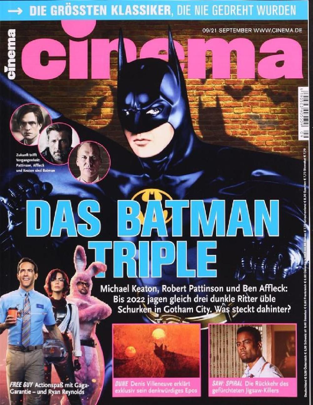 Cinema Magazin Deutschland 2021-09 Michael Keaton Robert Pattinson Ben Affleck