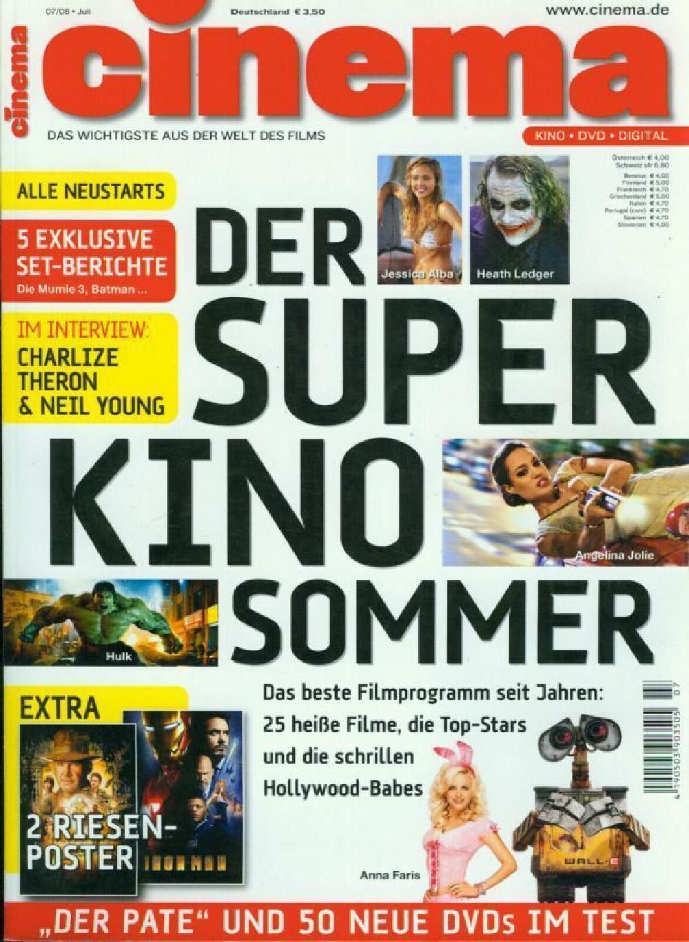 Cinema Magazin Deutschland 2008-07 Jessica Alba Angelina Jolie Anna Faris