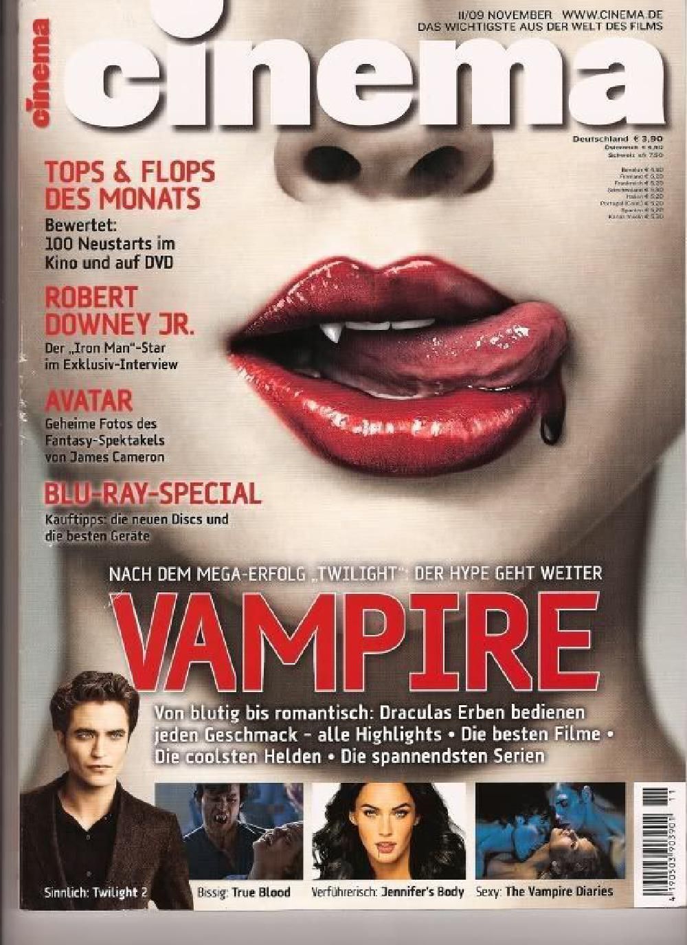 Cinema Magazin Deutschland 2009-11 Megan Fox Robert Pattinson
