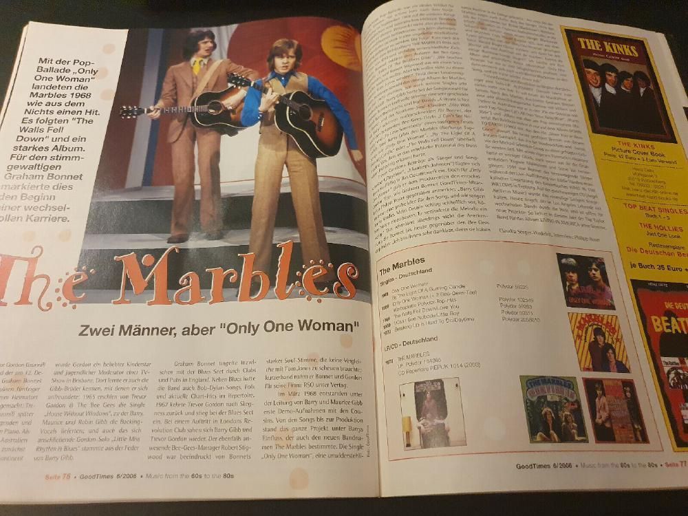 Good Times Magasin Tyskland 2006-06 The Marbles Appice Roy Wood Originaludgave