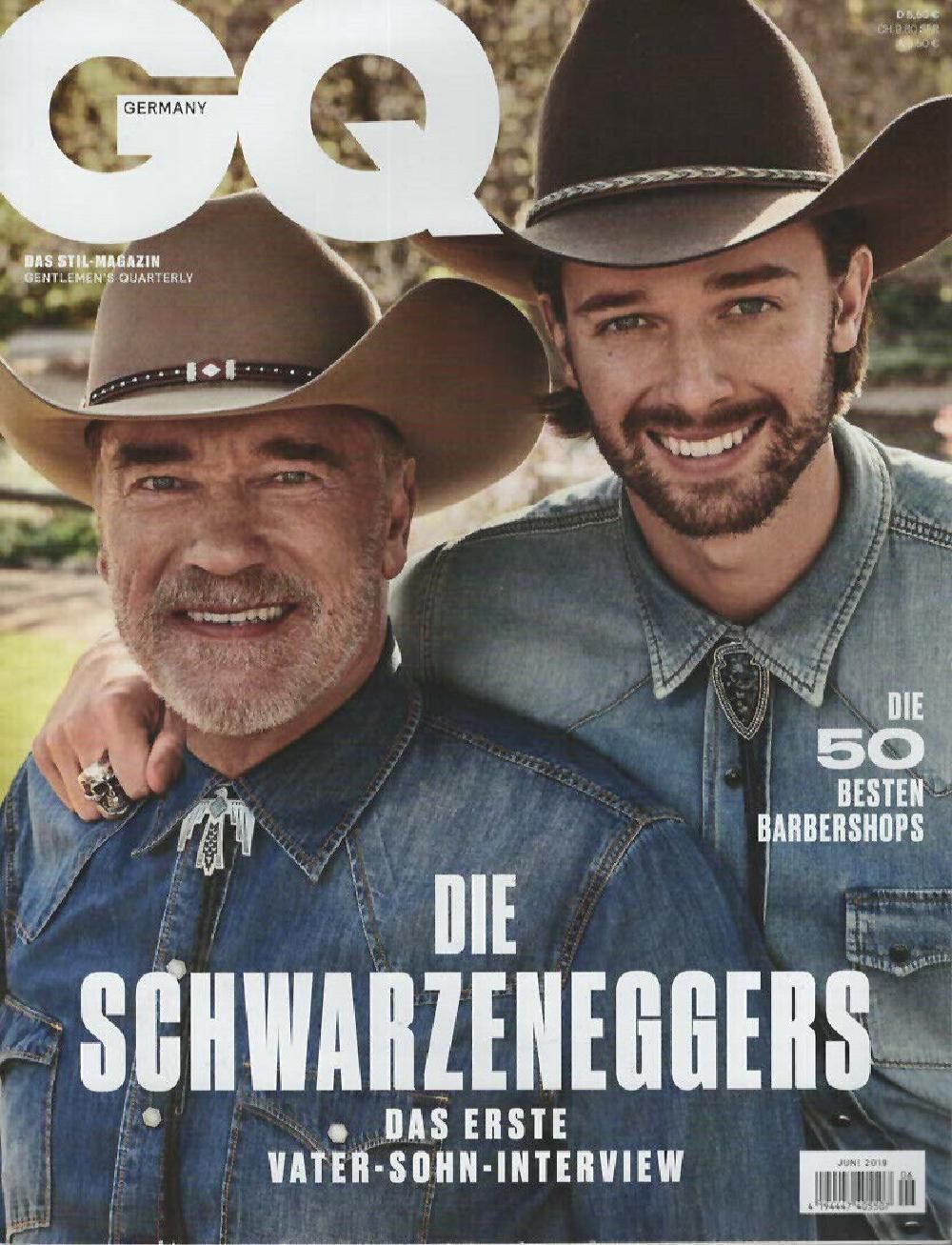 GQ Magazin Deutschland 2019-06 Arnold Schwarzenegger Son