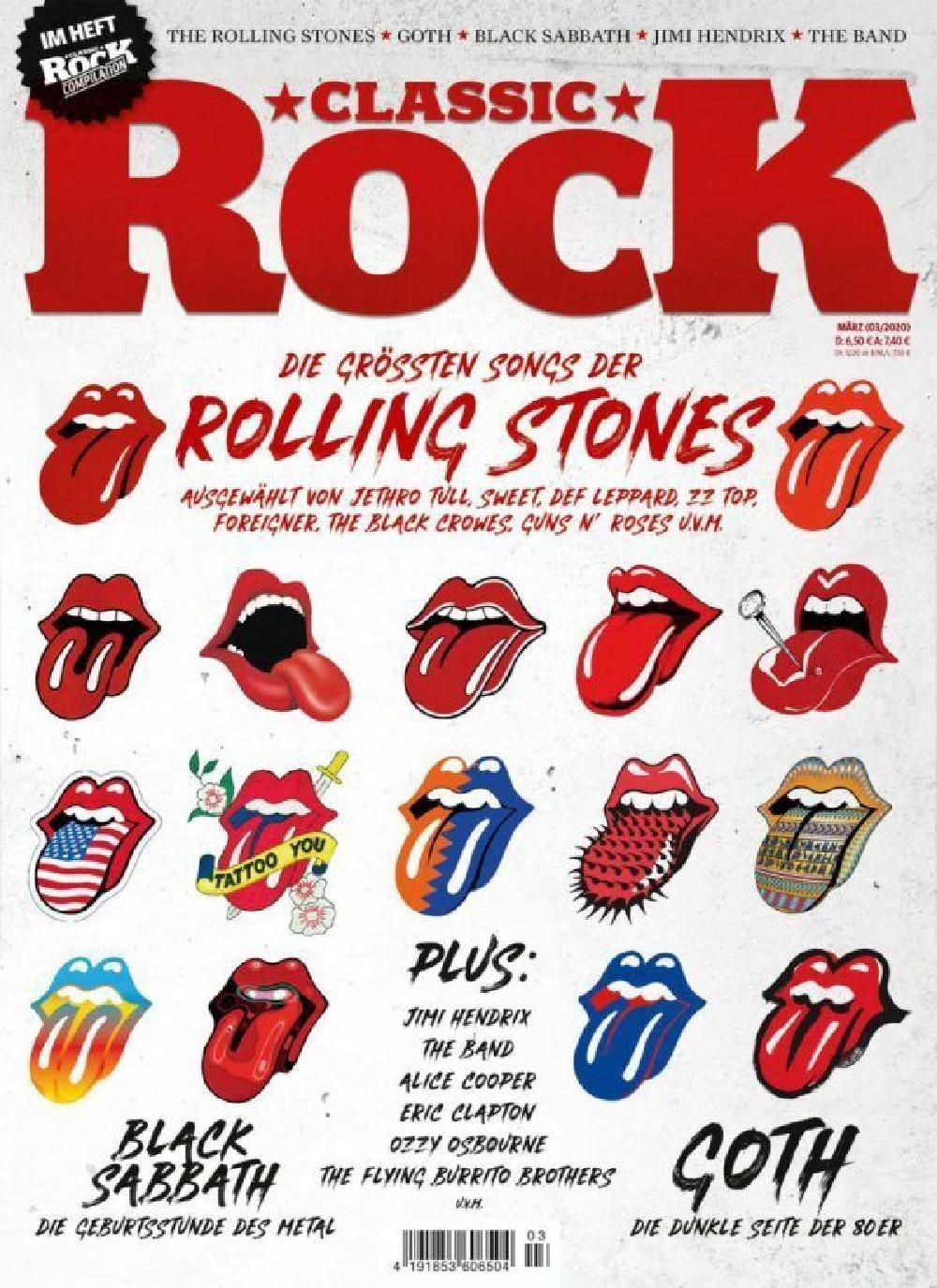 Classic Rock Rivista Germania 2020 #88 Rolling Stones Black Sabbath Goth