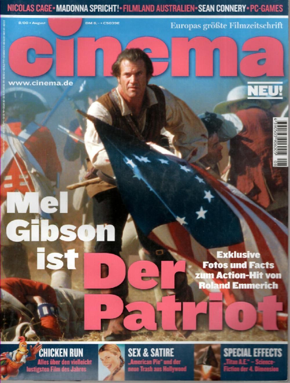 Cinema Magazin Deutschland 2000-08 Mel Gibson