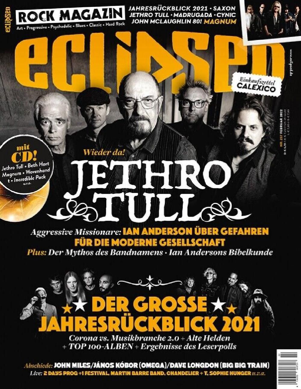Eclipsed Magazin Deutschland 2022 #237 Jethro Tull John McLaughlin John Miles