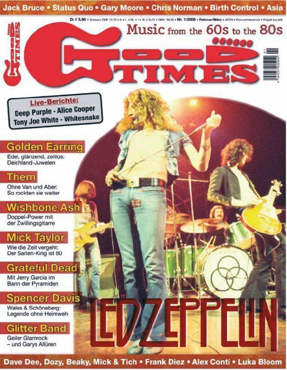 Good Times Magazine Allemagne 2009-01 Led Zeppelin Édition originale