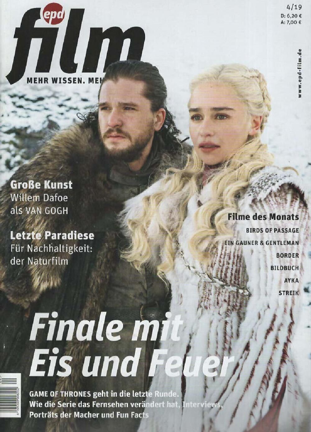 EPD Film Magazin Deutschland 2019-04 Emilia Clarke