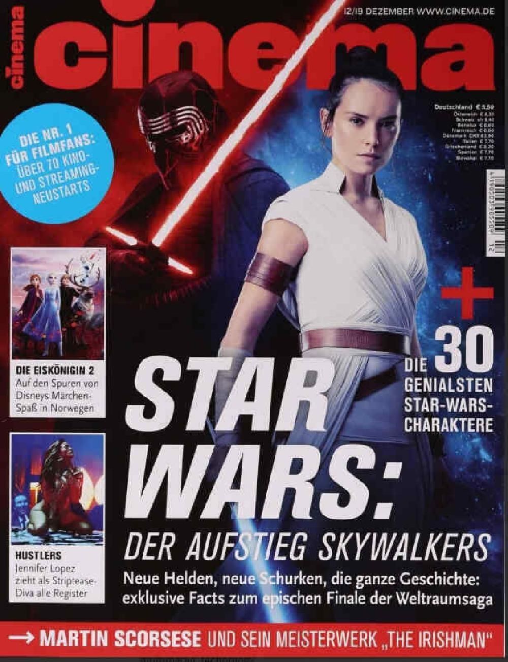 Cinema Magazin Deutschland 2019-12 Daisy Ridley Martin Scorsese Jennifer Lopez