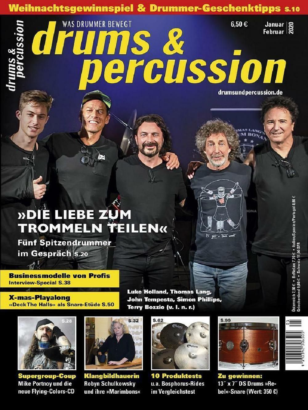 Drums & Percussions Rivista Germania 2020-01+02 Terry Bozzio Luke Holland Edizione originale