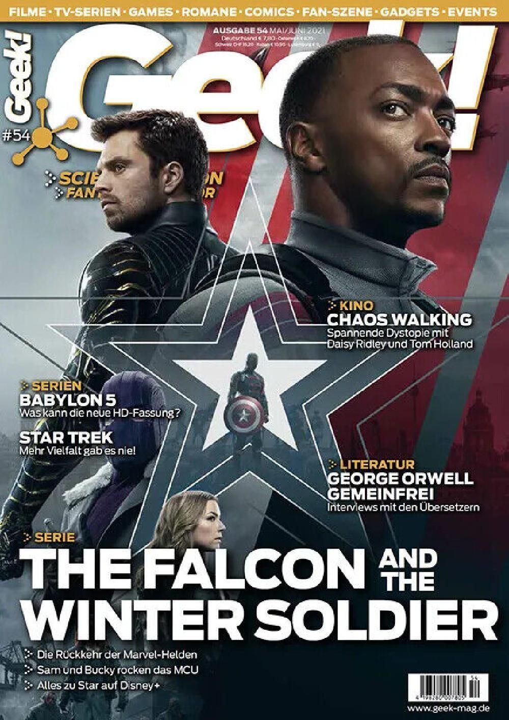 Geek Magazin Deutschland 2021 #54 Sebastian Stan Anthony Mackie