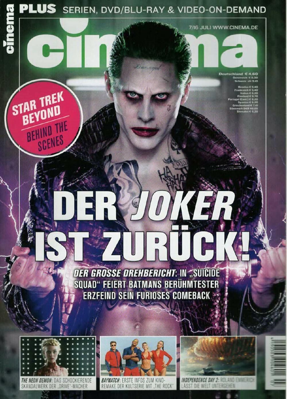 Cinema Magazin Deutschland 2016-07 Joker Jared Leto