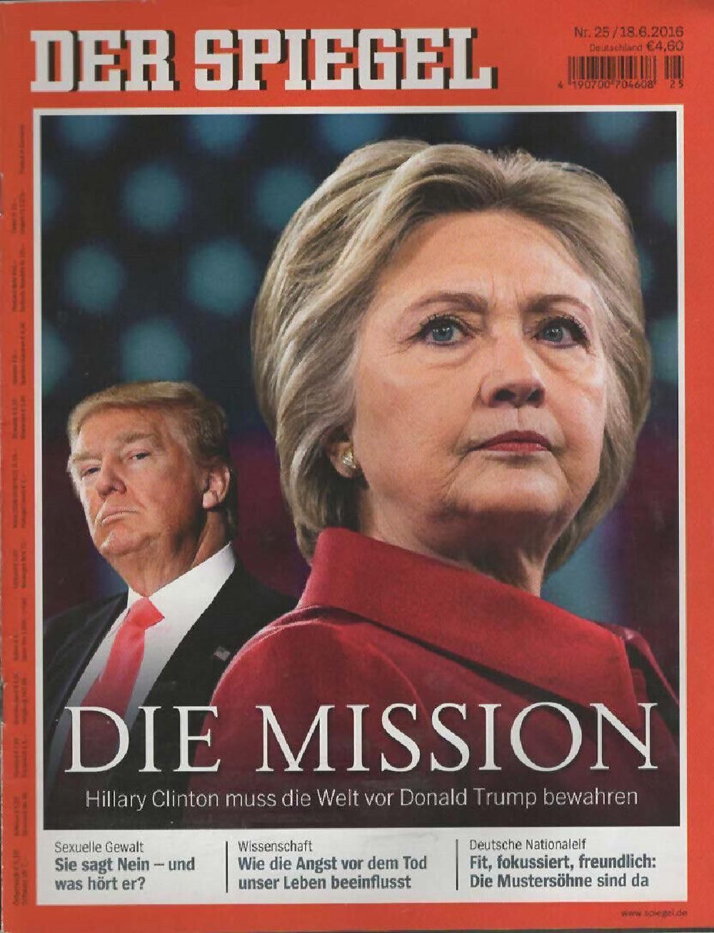 Der Spiegel Magazin Deutschland 2016-25 Hillary Clinton Donald Trump