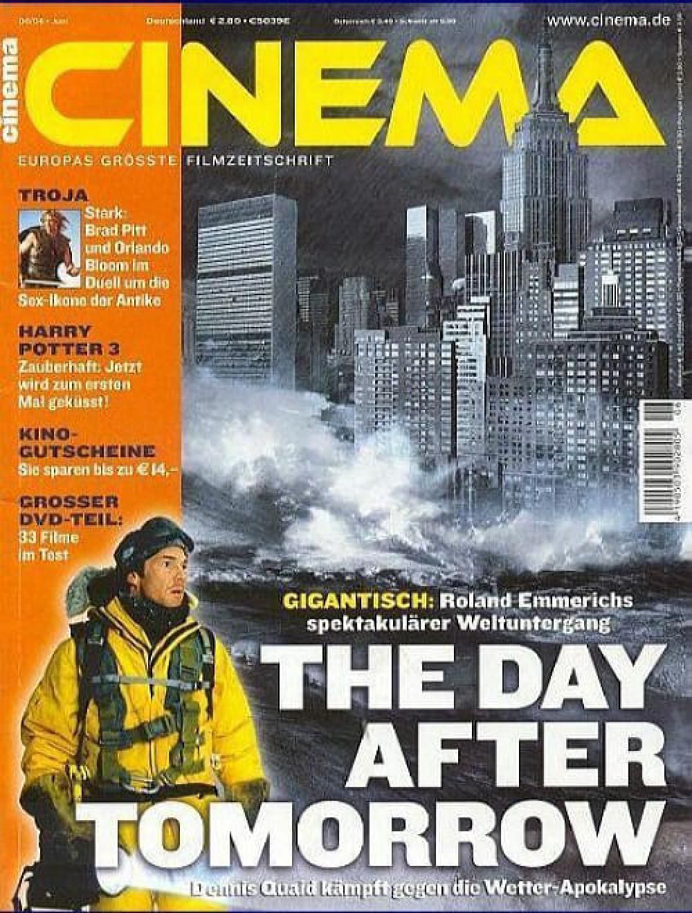 Cinema Magazin Deutschland 2004-06 Dennis Quaid Brad Pitt