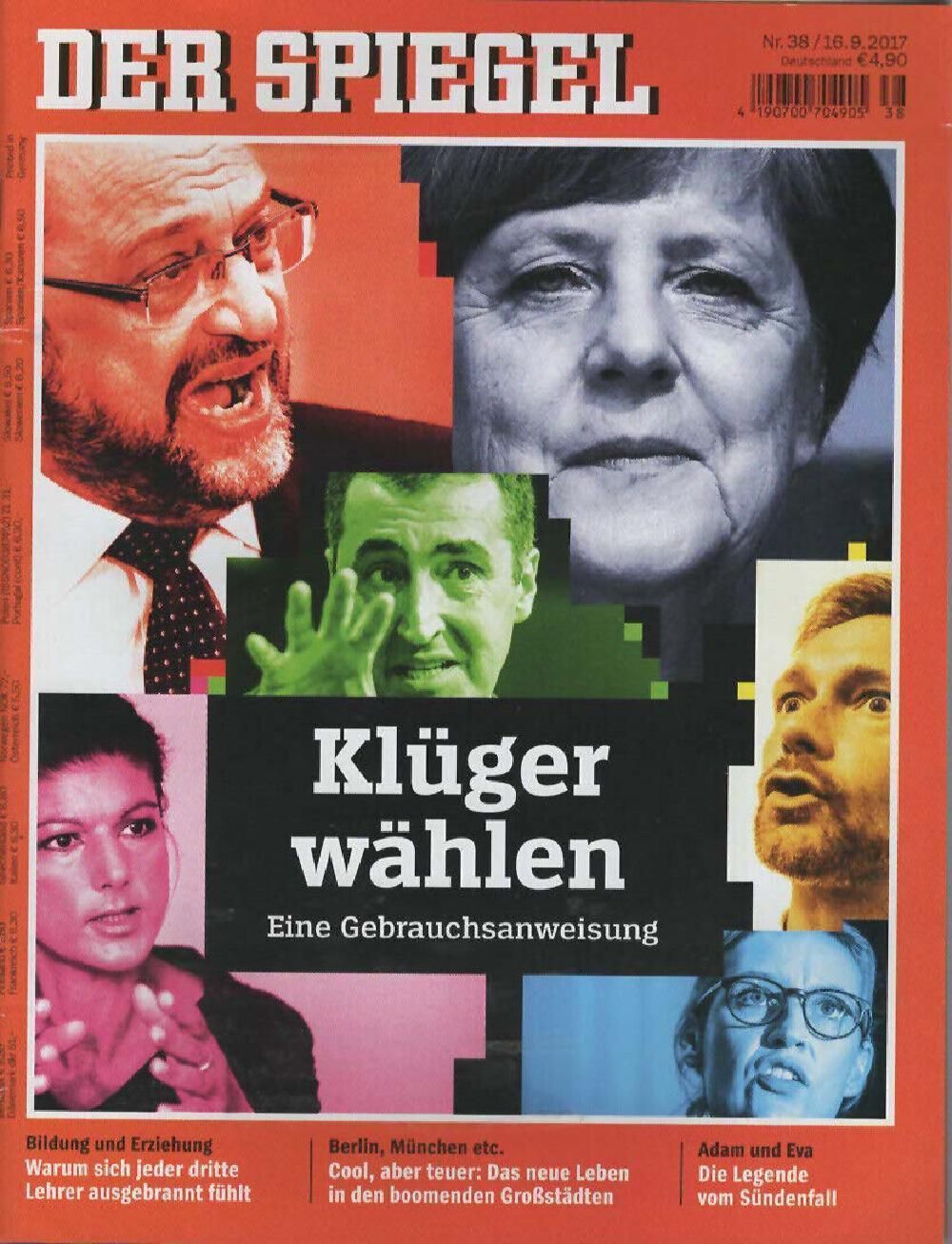 Der Spiegel Magazin Deutschland 2017-38 Angela Merkel