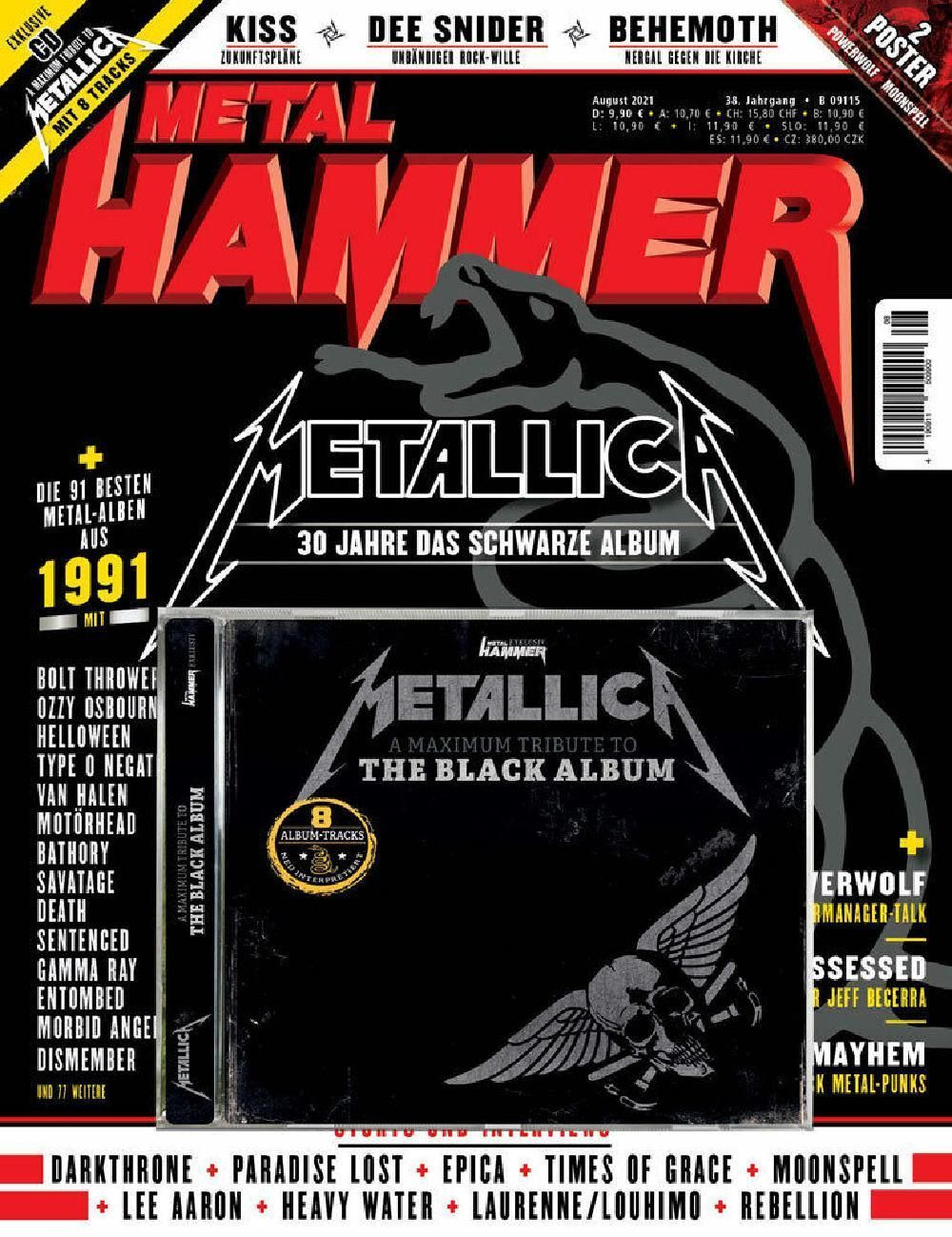 Metal Hammer Magazin Deutschland 2021-08 Metallica + CD