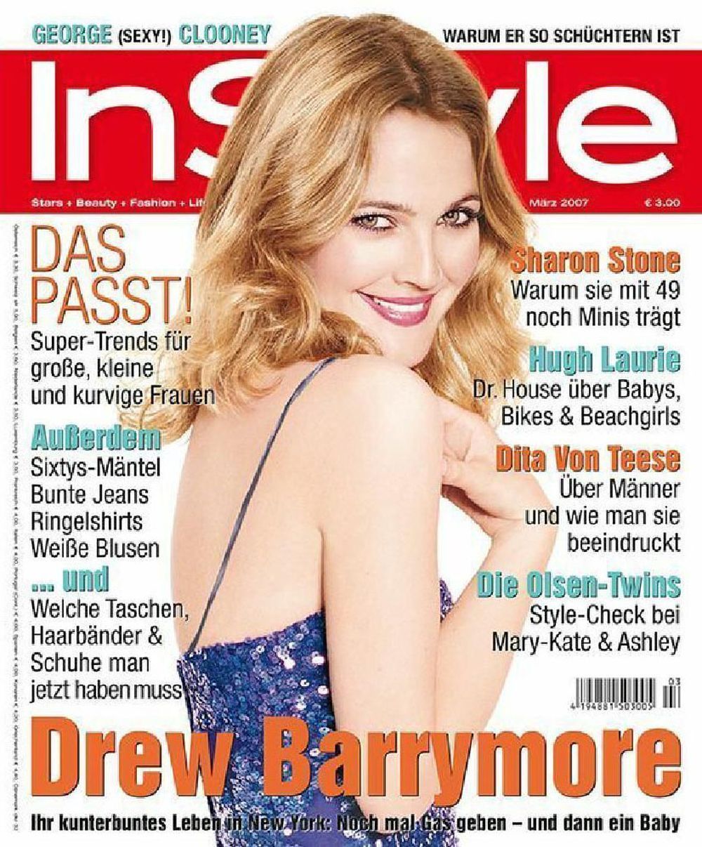 InStyle Revista Alemanha 2007-03 Drew Barrymore Edição original