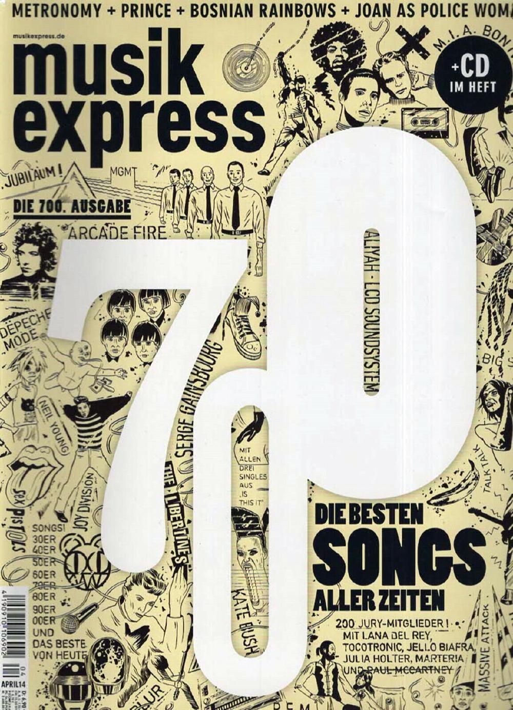 Musikexpress Magazin Deutschland 2014-04 Bob Dylan Lana Del Rey Paul McCartney