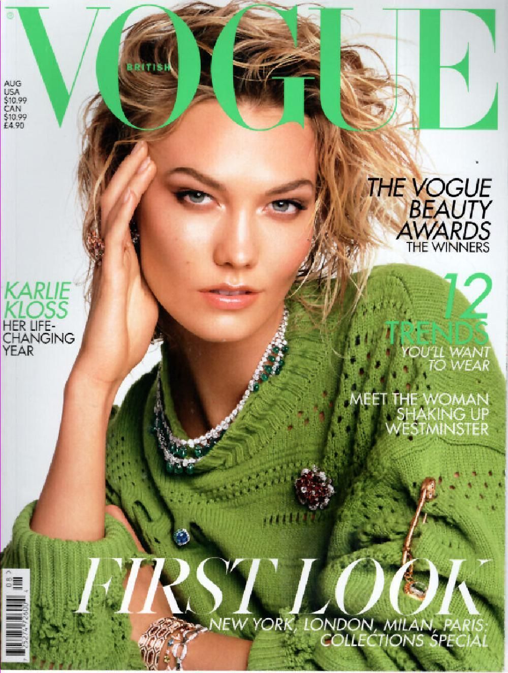 Vogue Revista UK 2019-08 Karli Kloss Edição original
