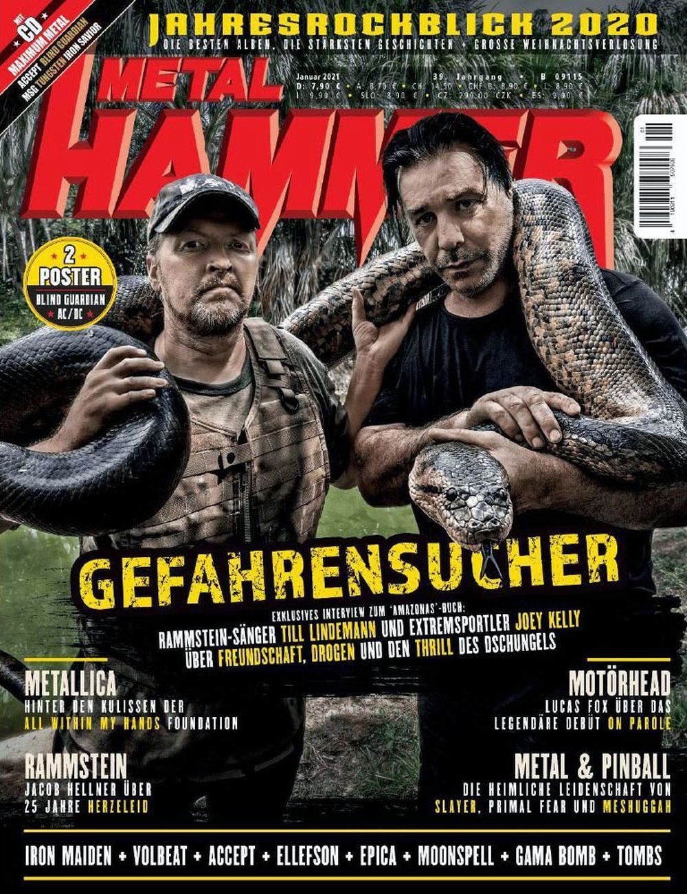 Metal Hammer Tijdschrift Duitsland 2021-01 – Rammstein Lindemann – Originele uitgave