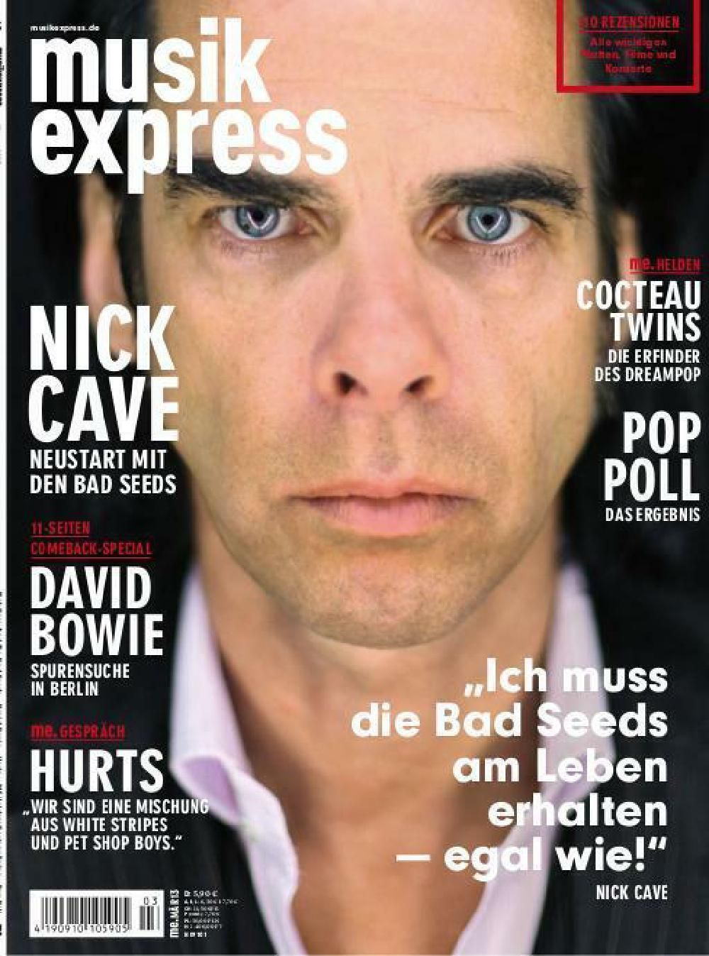 Musikexpress Magazin Deutschland 2013-03 Nick Cave David Bowie Hurts Cocteau Twins
