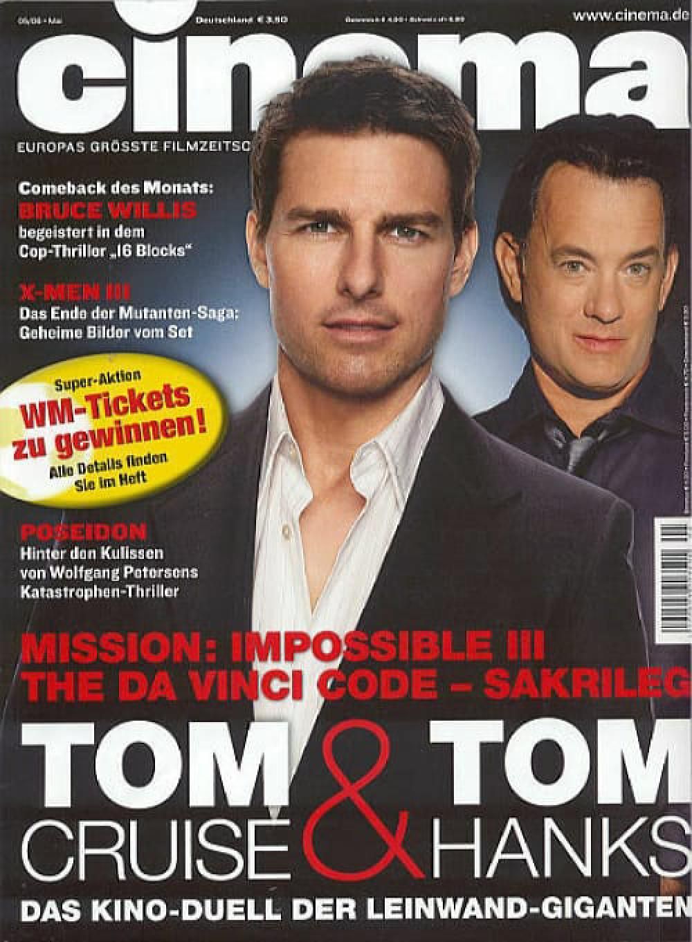 Cinema Magazin Deutschland 2006-05 Tom Cruise Tom Hanks