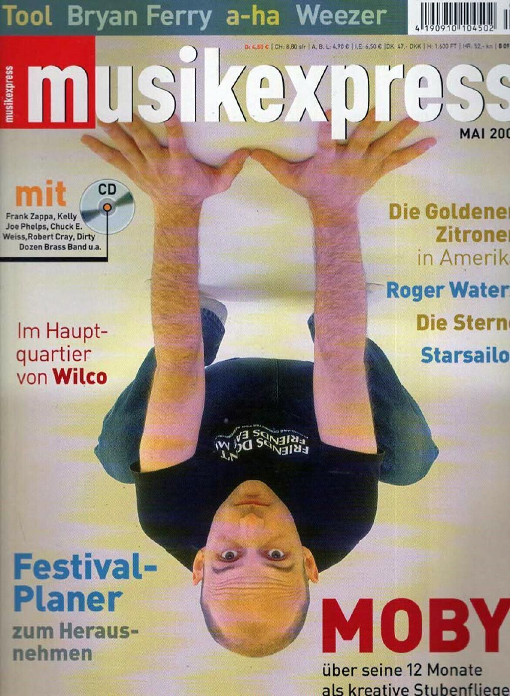Musikexpress Magazin Deutschland 2002-05 Moby Roger Waters Starsailor Wilco