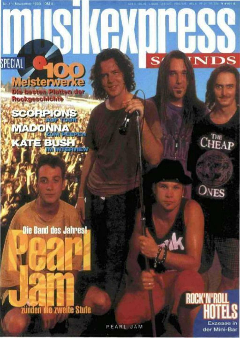 Musikexpress Magazin Deutschland 1993-11 Pearl Jam Scorpions Kate Bush