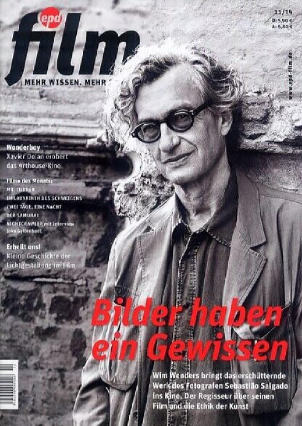 EPD Film Magazin Deutschland 2014-11 Wim Wenders Xavier Dolan