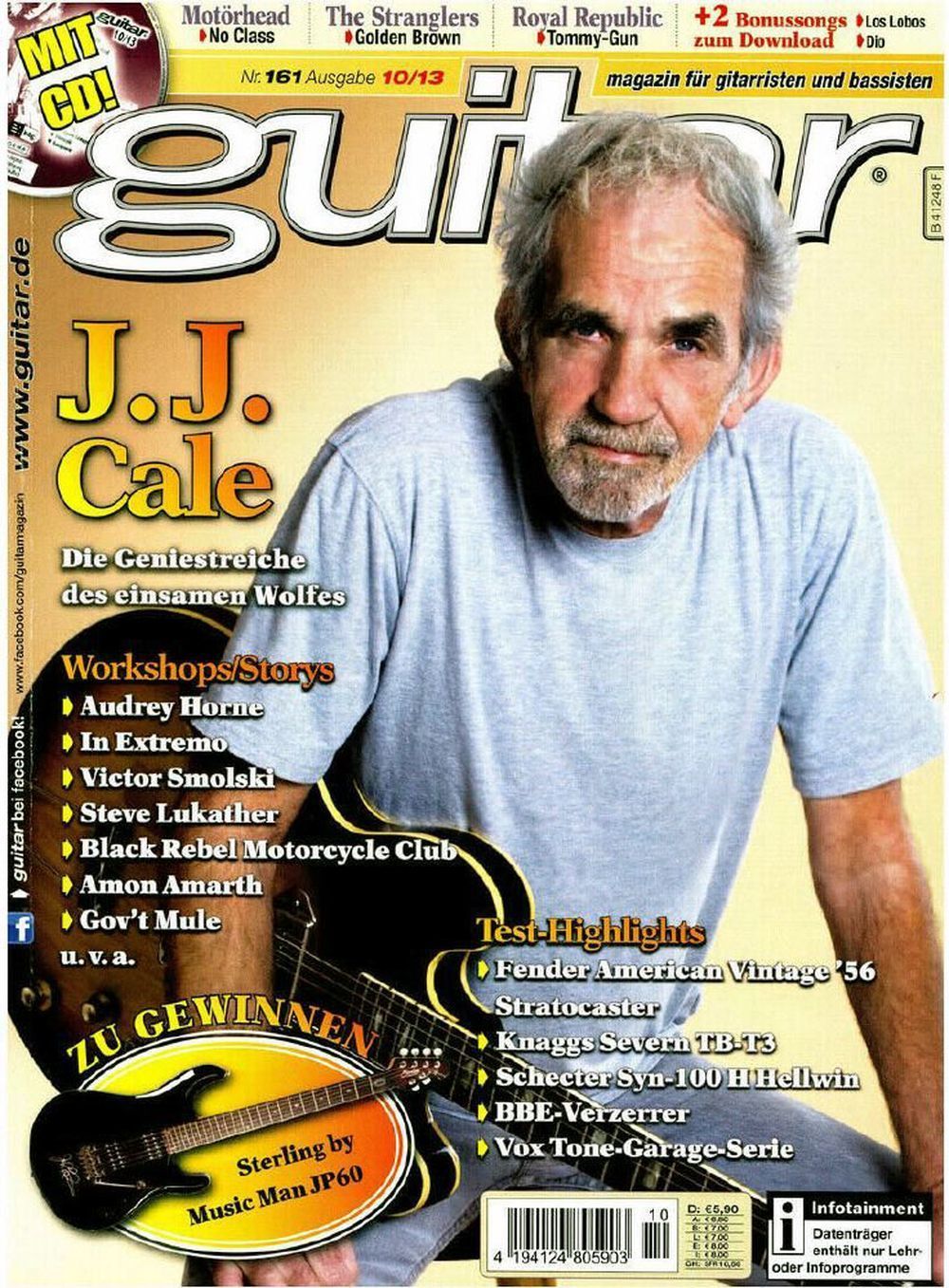 Guitar Magazine Germany 2013-10 J.J. Cale In Extremo Original Print Issue