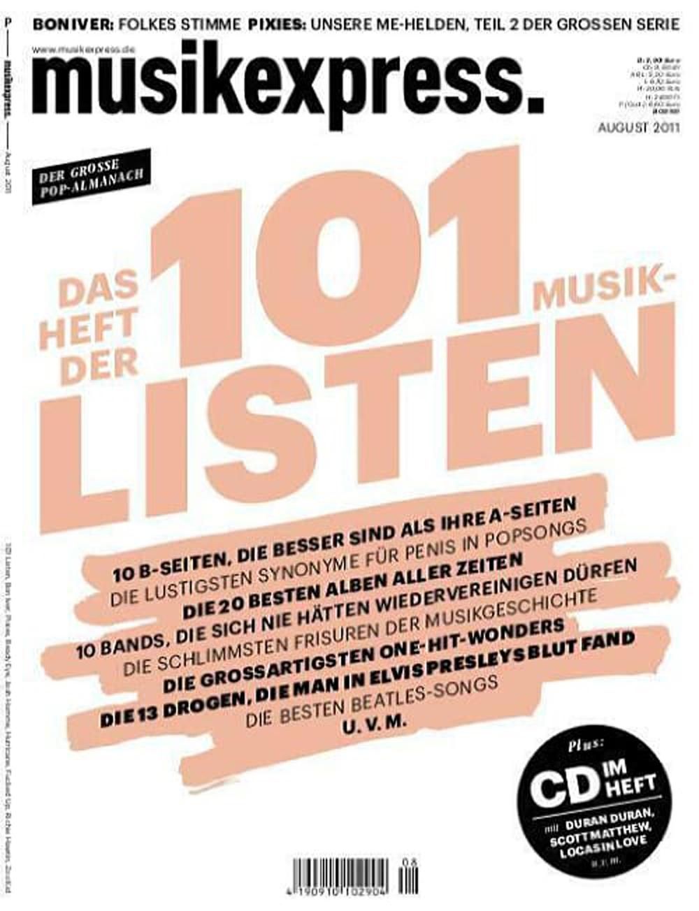 Musikexpress Magazin Deutschland 2011-08 Bon Iver Pixies