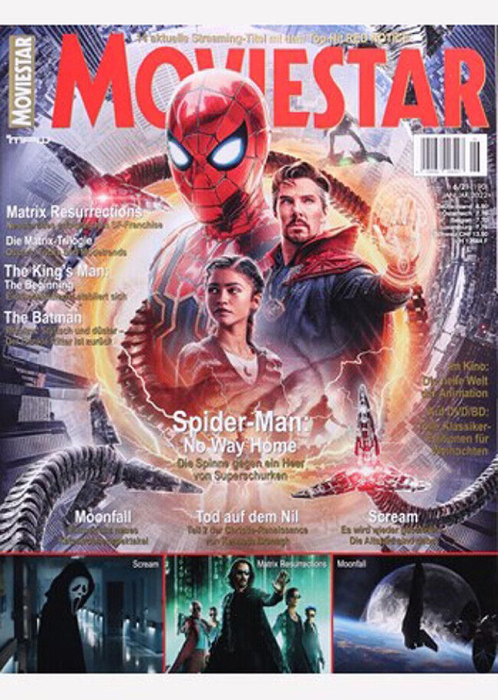 Moviestar Magasin Tyskland 2022 #190 Benedict Cumberbatch Tom Holland Zendaya Spider-Man Originalutgåva