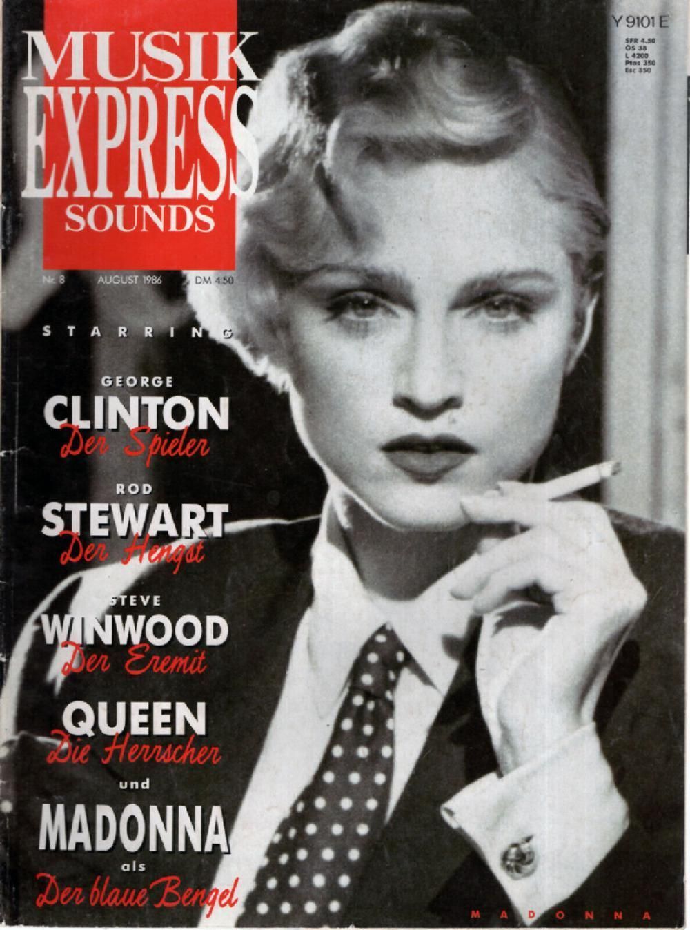 Musikexpress Magazin Deutschland 1986-08 Madonna George Clinton Rod Stewart Steve Winwood