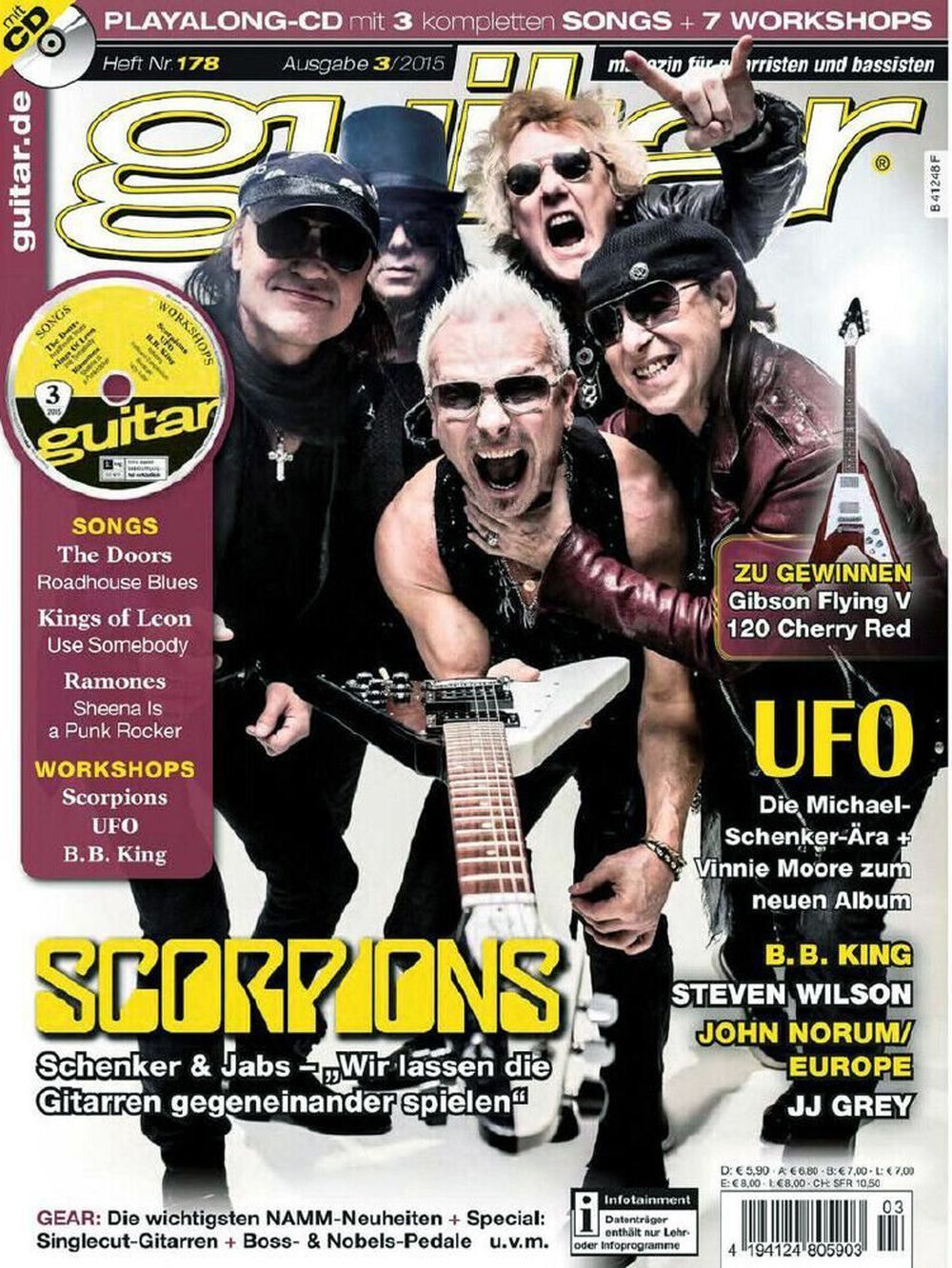 Guitar Tijdschrift Duitsland 2015-03 Scorpions Originele uitgave