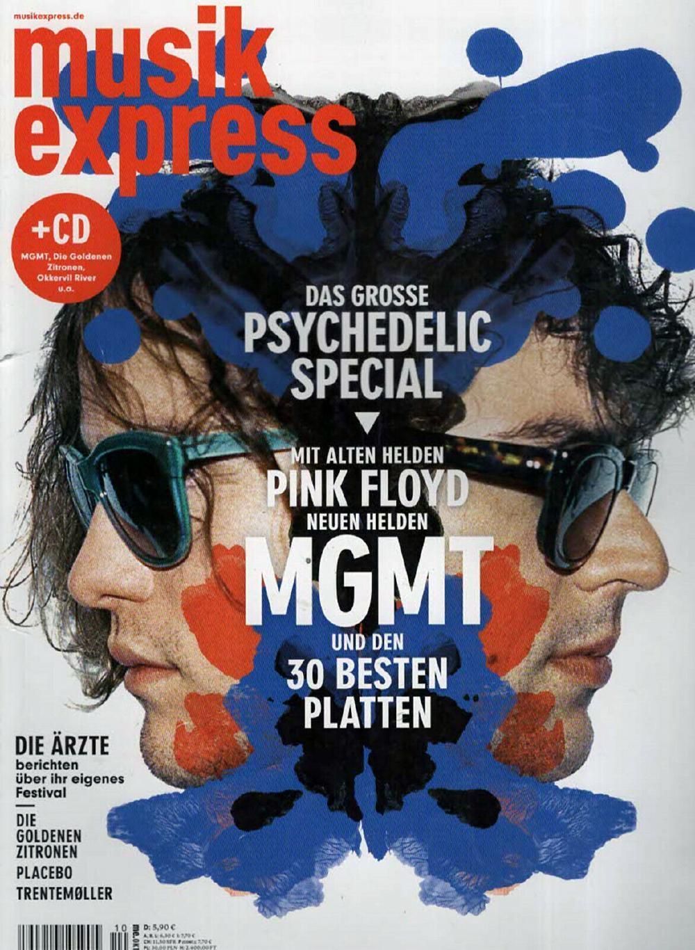 Musikexpress Magazin Deutschland 2013-10 MGMT Pink Floyd Placebo