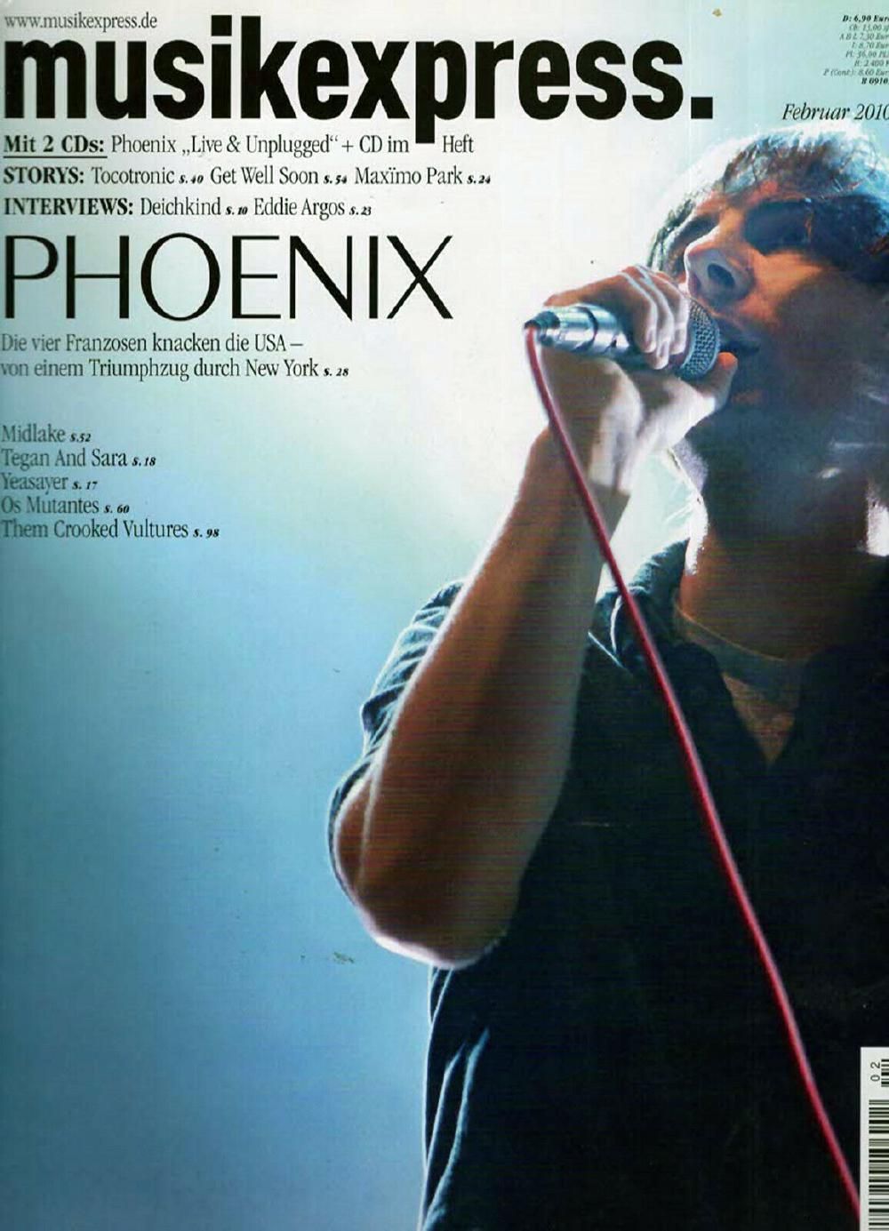 Musikexpress Magazin Deutschland 2010-02 Phoenix Maximo Park Midlake