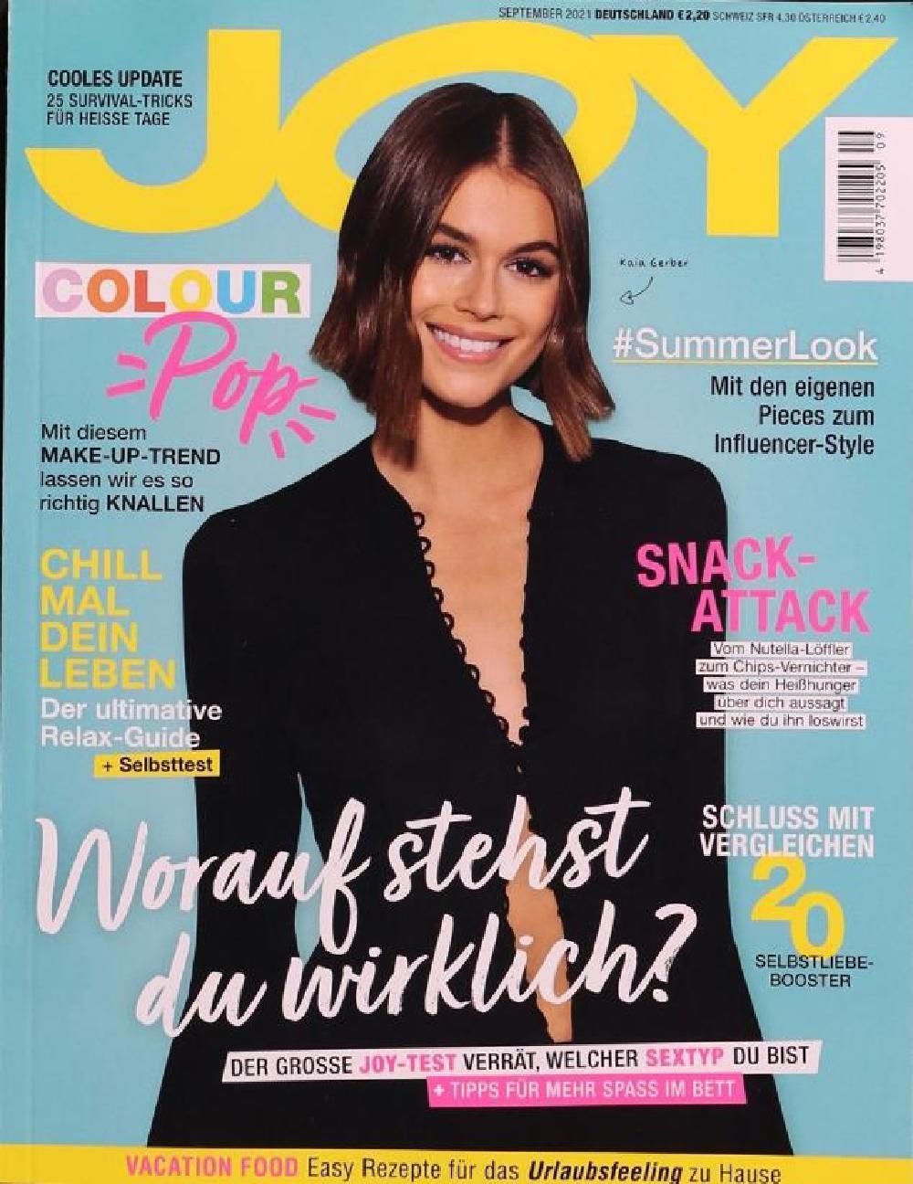 Joy Magasin Tyskland 2021-09 Kaia Gerber Originaludgave