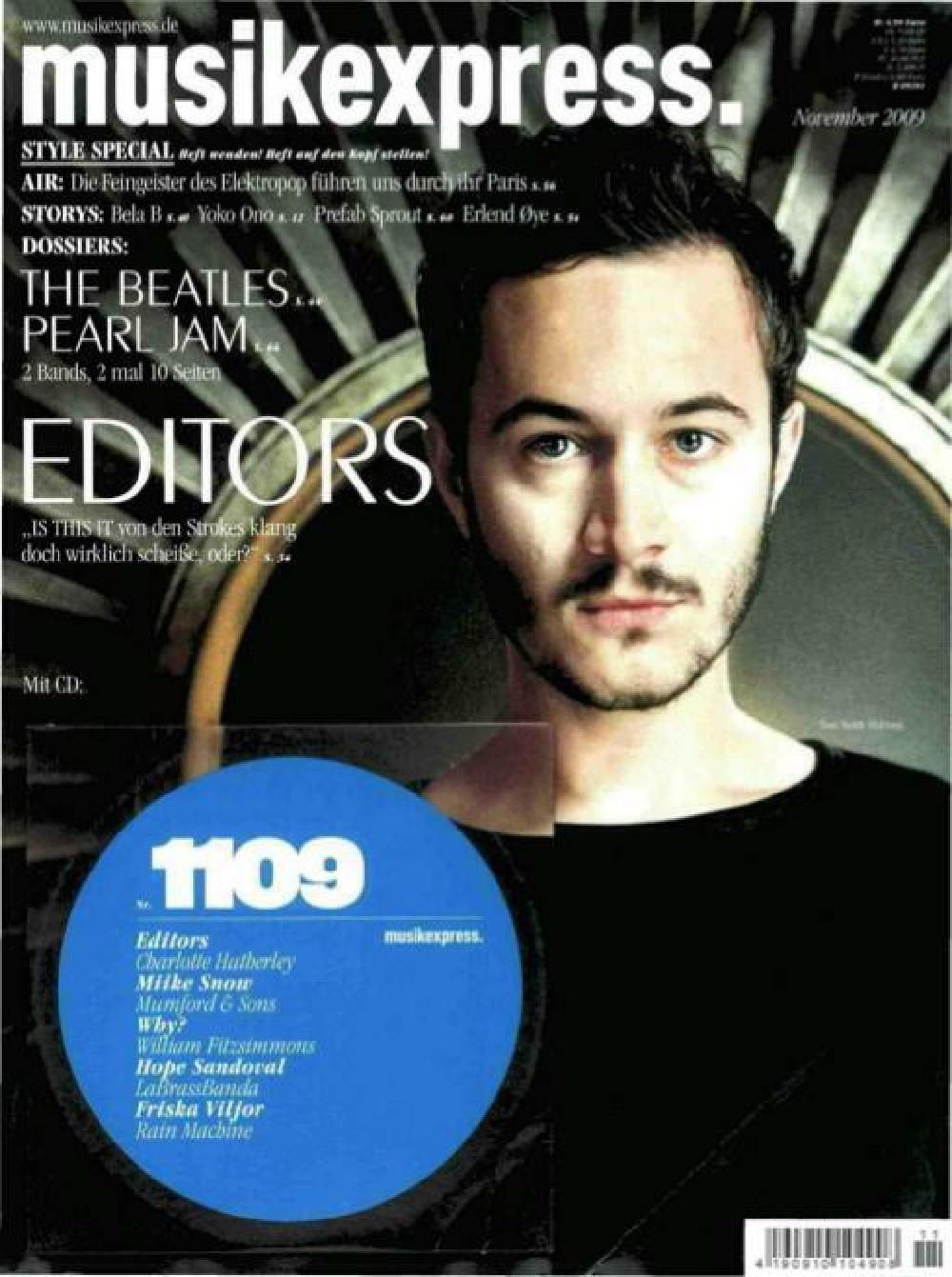 Musikexpress Magazin Deutschland 2009-11 Editors Pearl Jam Beatles