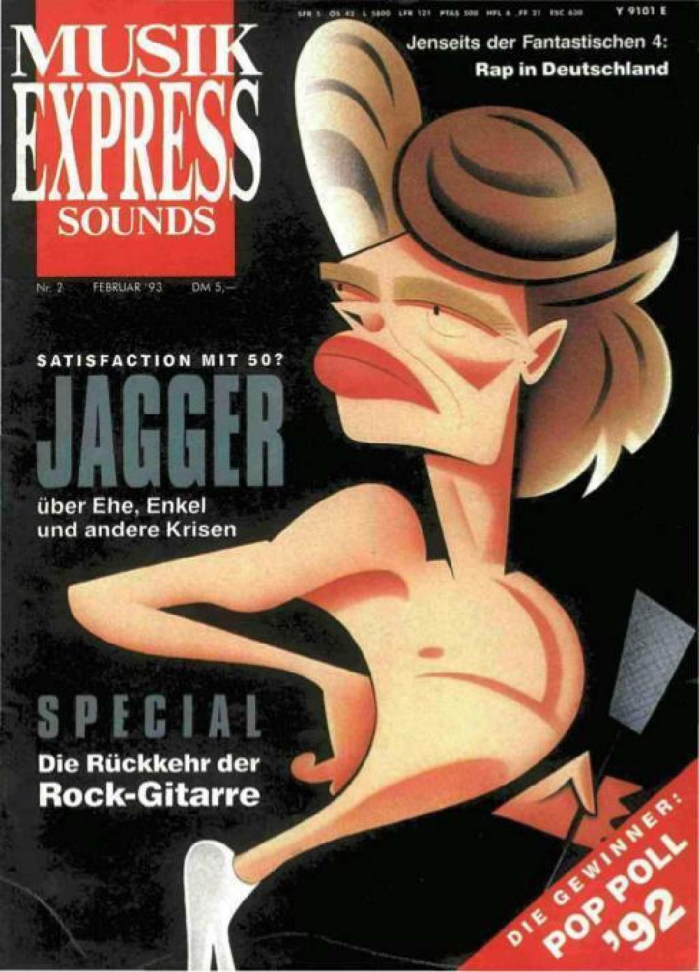 Musikexpress Magazin Deutschland 1993-02 Mick Jagger