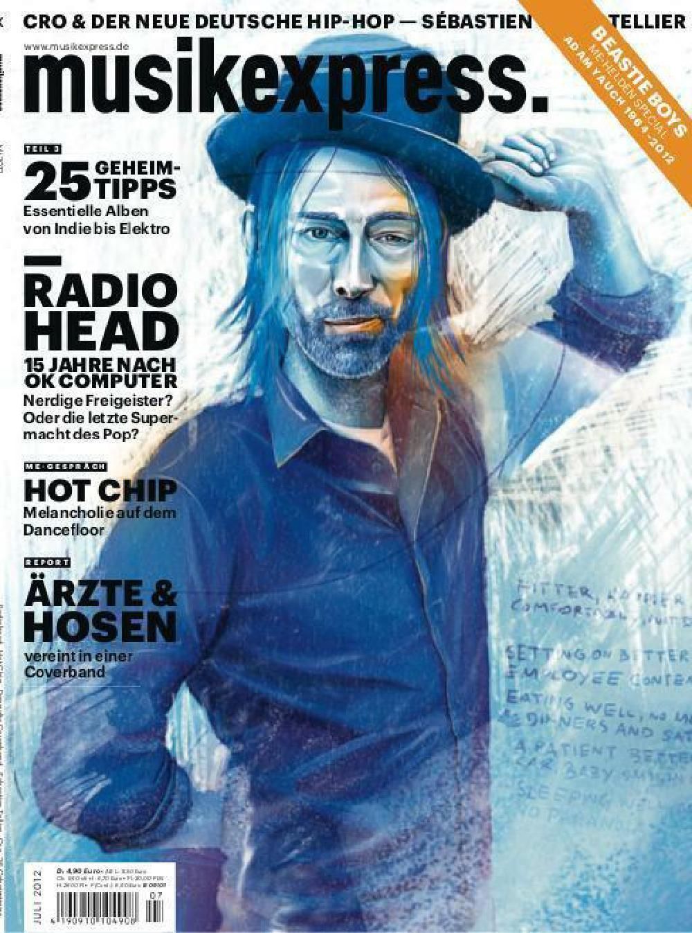 Musikexpress Magazin Deutschland 2012-07 Radiohead Hot Chip Ärzte Hosen