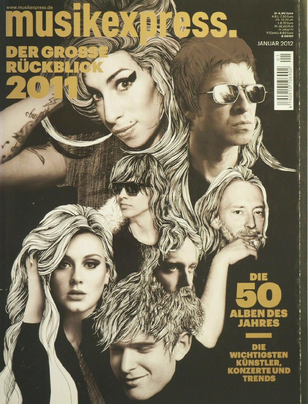 Musikexpress Magazin Deutschland 2012-01 Adele Amy Winehouse Radiohead