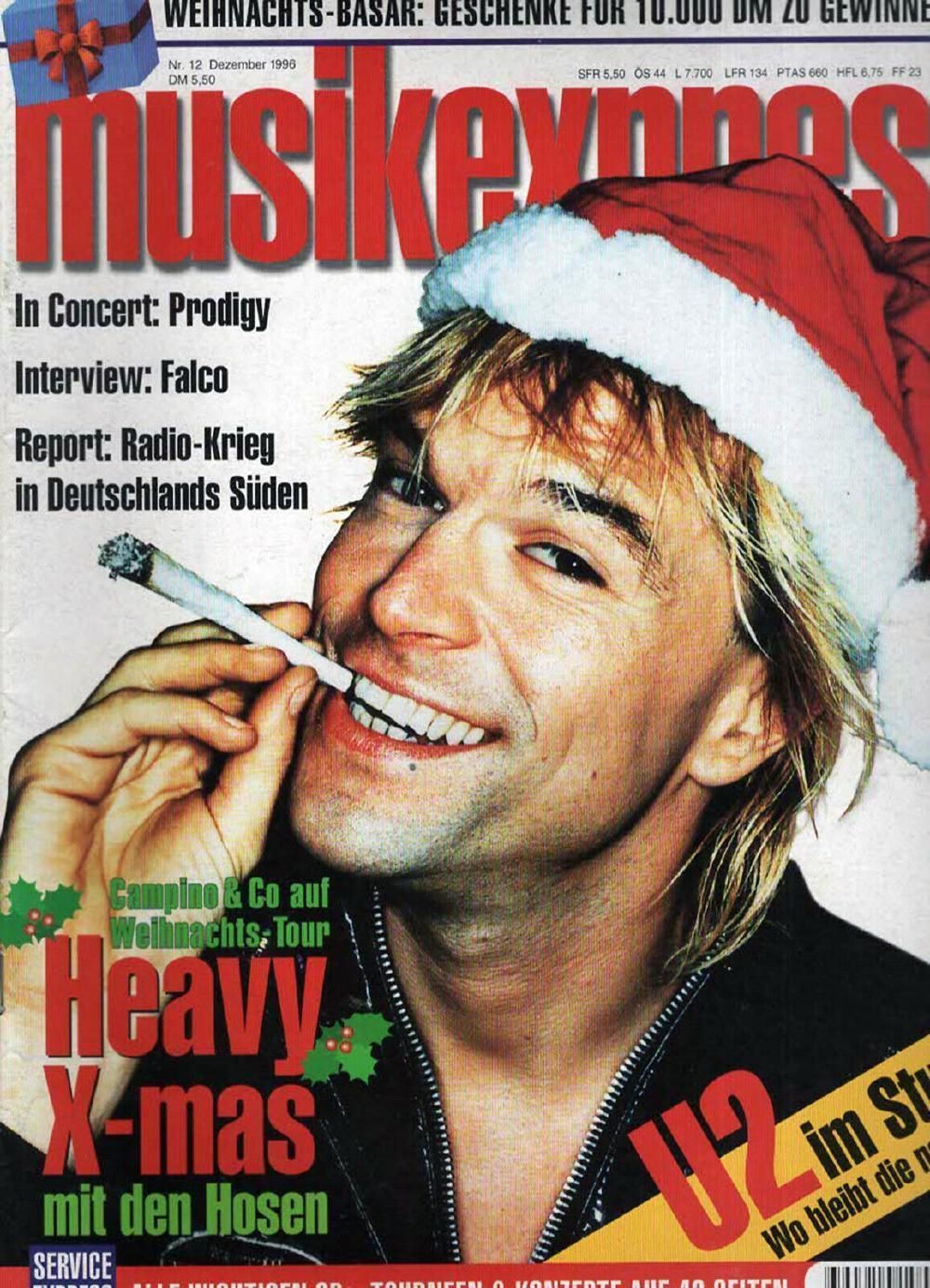 Musikexpress Magasin Tyskland 1996-12 – U2 Campino Prodigy Falco U2 – Originalutgåva