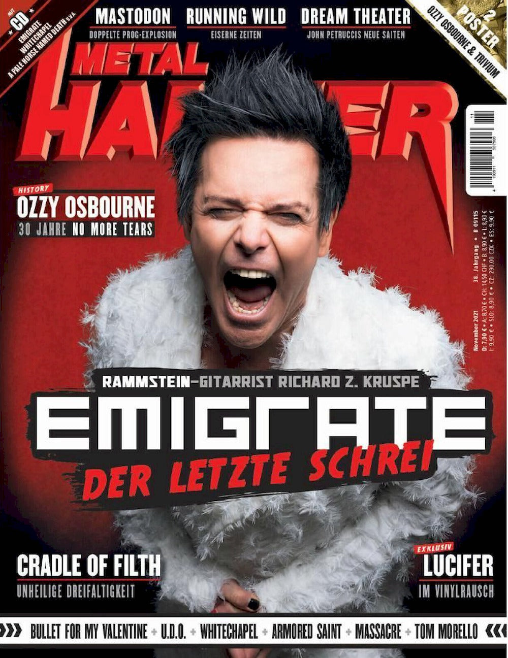 Metal Hammer Magazin Deutschland 2021-11 Rammstein Emigrate Ozzy Osbourne