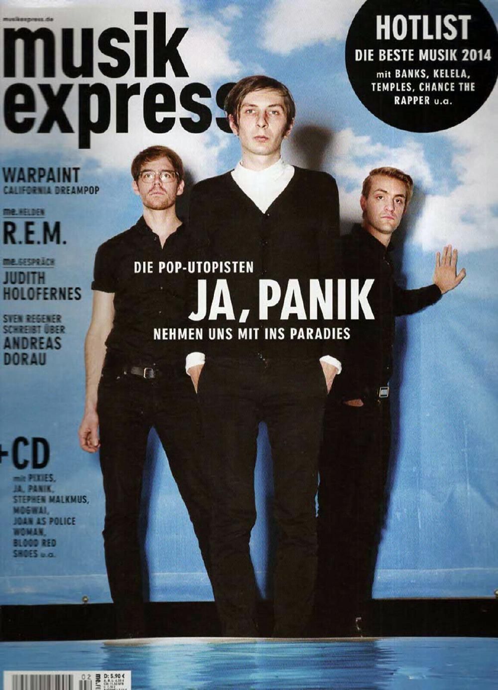 Musikexpress Magasin Tyskland 2014-02 Warpaint REM Ja Panik Originaludgave