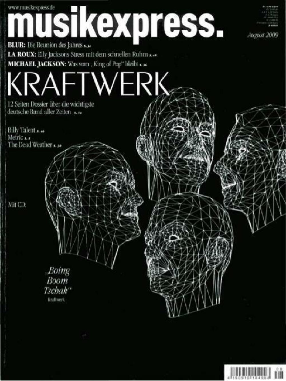 Musikexpress Magazin Deutschland 2009-08 Kraftwerk Blur Michael Jackson