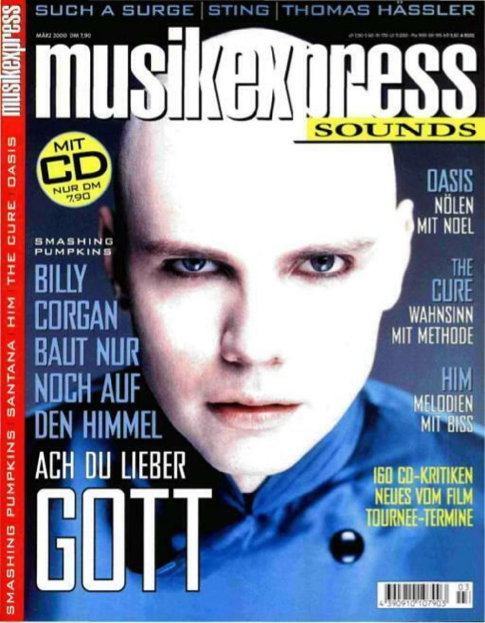 Musikexpress Magazin Deutschland 2000-03 Billy Corgan Oasis The Cure HIM