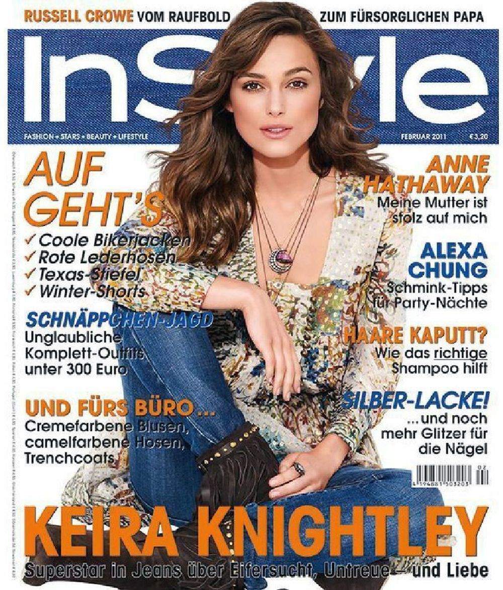 InStyle Magazin Deutschland 2011-02 Keira Knightley Anne Hathaway Alexa Chung Russell Crowe