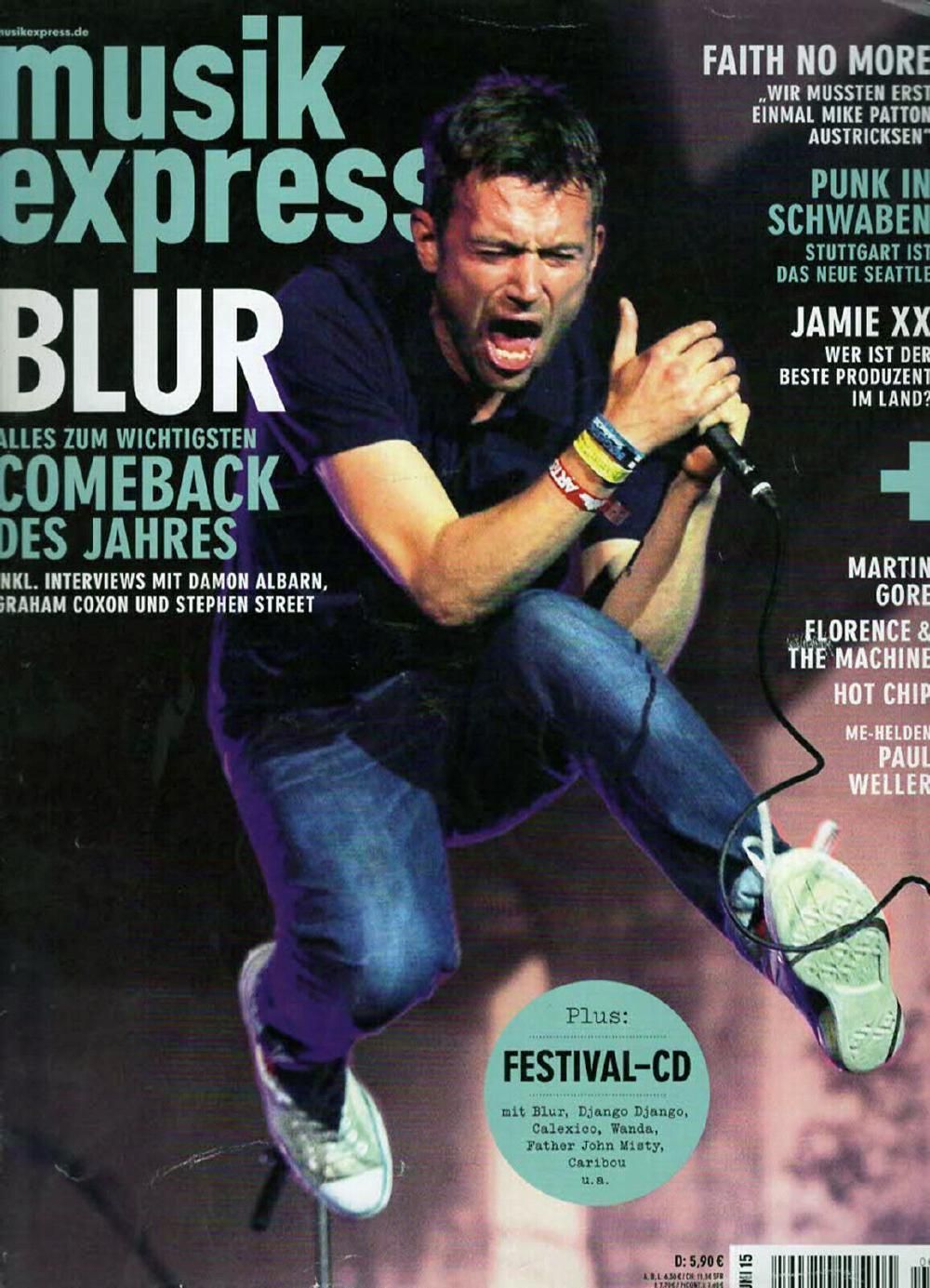Musikexpress Revista Alemanha 2015-06 Blur Faith No More Martin Gore Hot Chip ACCEPTABLE