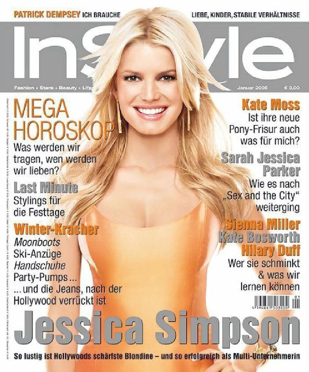 InStyle Magasin Tyskland 2008-01 Jessica Simpson Originaludgave